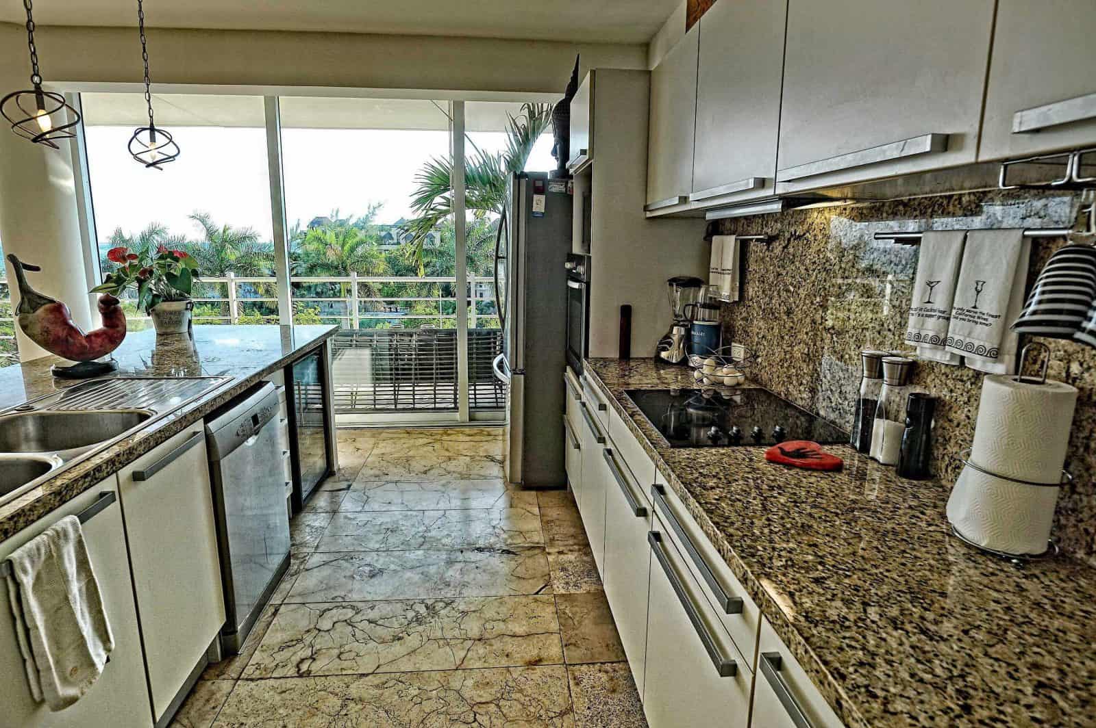 Magia penthouse kitchen with a spectacular view