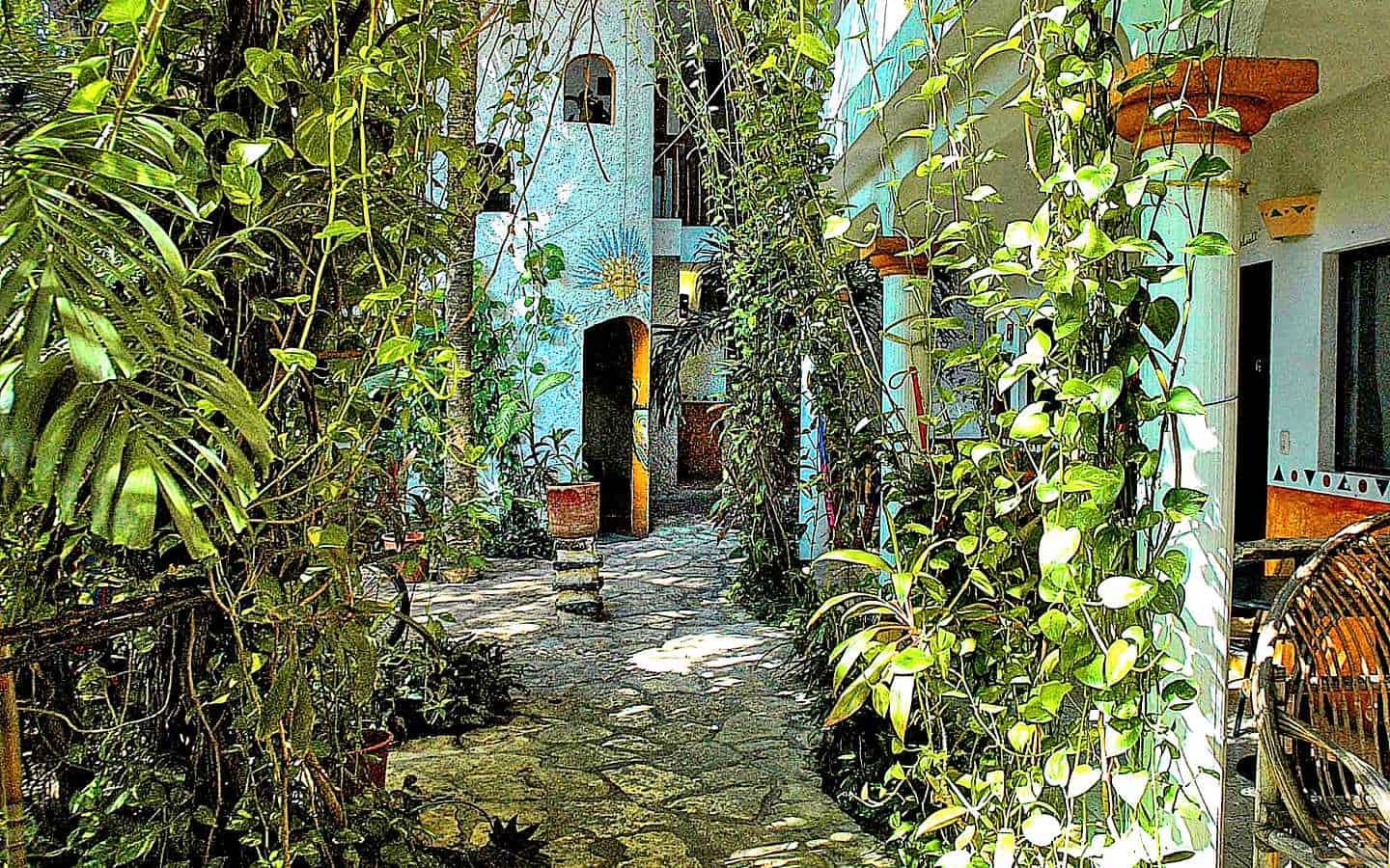 Casa Tucan garden walk from the reception