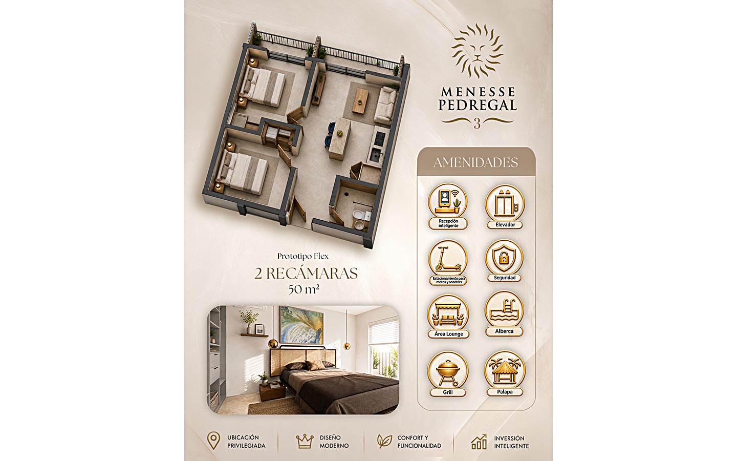 New condos. Economic. Location attractive, yet not in the middle of tourism!
